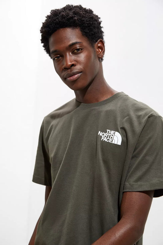 Remera North Face logo en espalda // verde