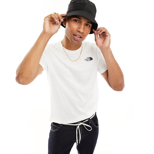 Remera North face Mountain logo en espalda // blanca