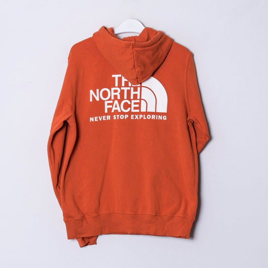 Hoodie North Face logo en espalda // naranja