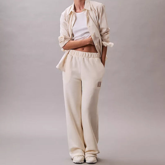 Pantalón Calvin Klein mujer  oversize con felpa por dentro  // beige