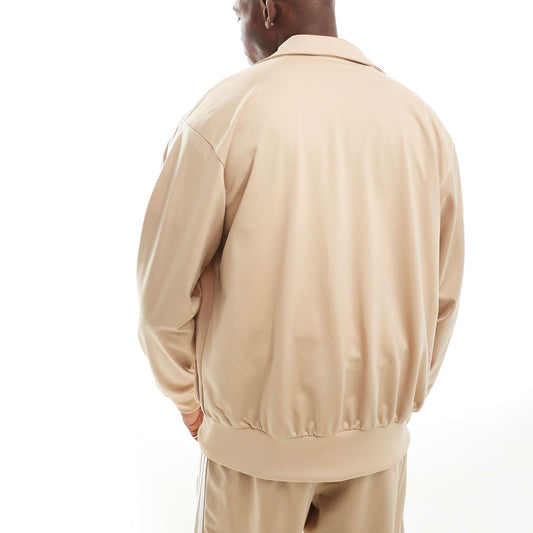 Campera Adidas Originals tela satén  deportiva  // Beige