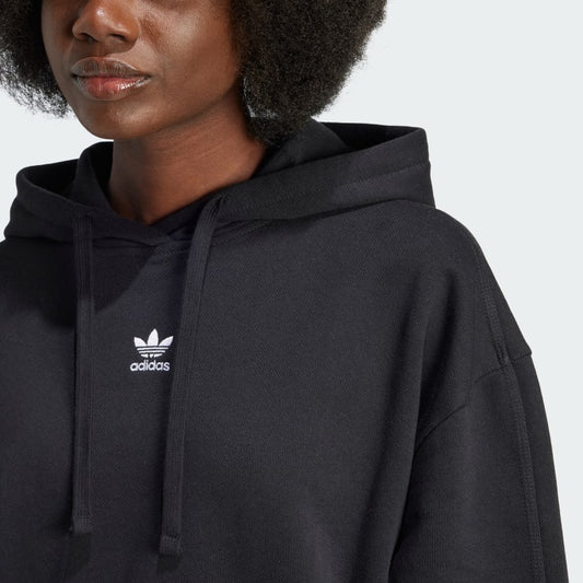 Hoodie Adidas Originals oversized con felpa por dentro unisex// negro