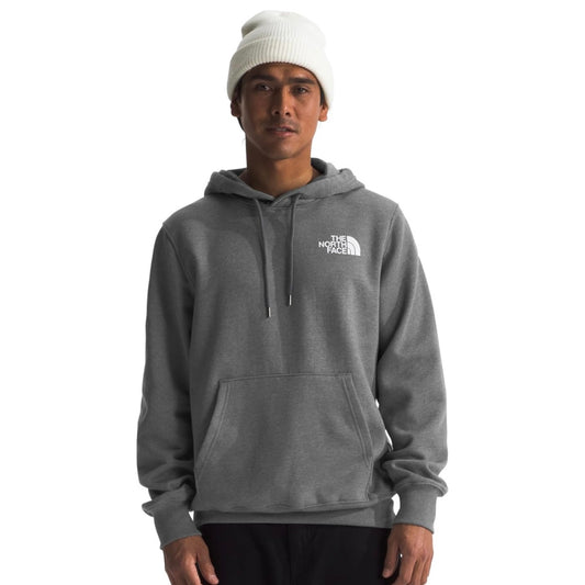 HOODIE North face logo mountain en espalda // gris
