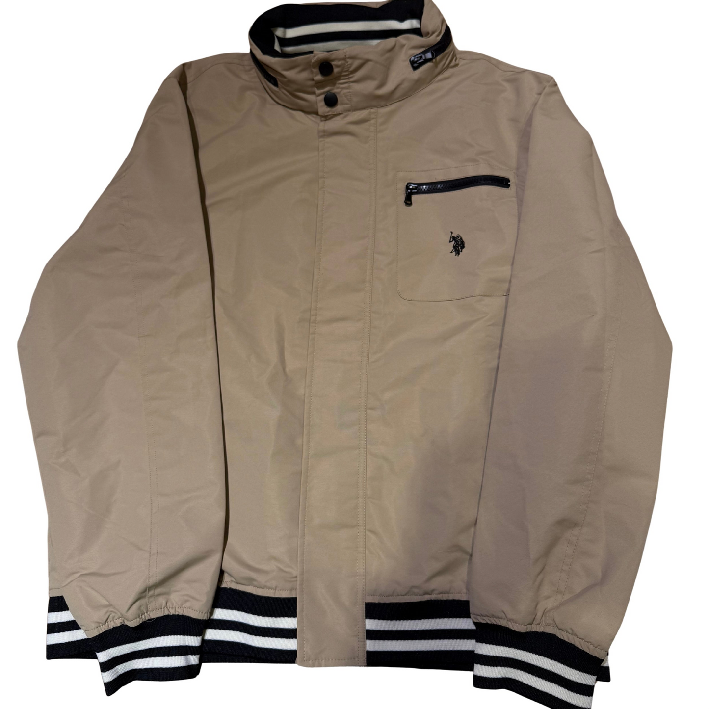 Campera abrigo Polo ASSN impermeable con capucha hombre // beige