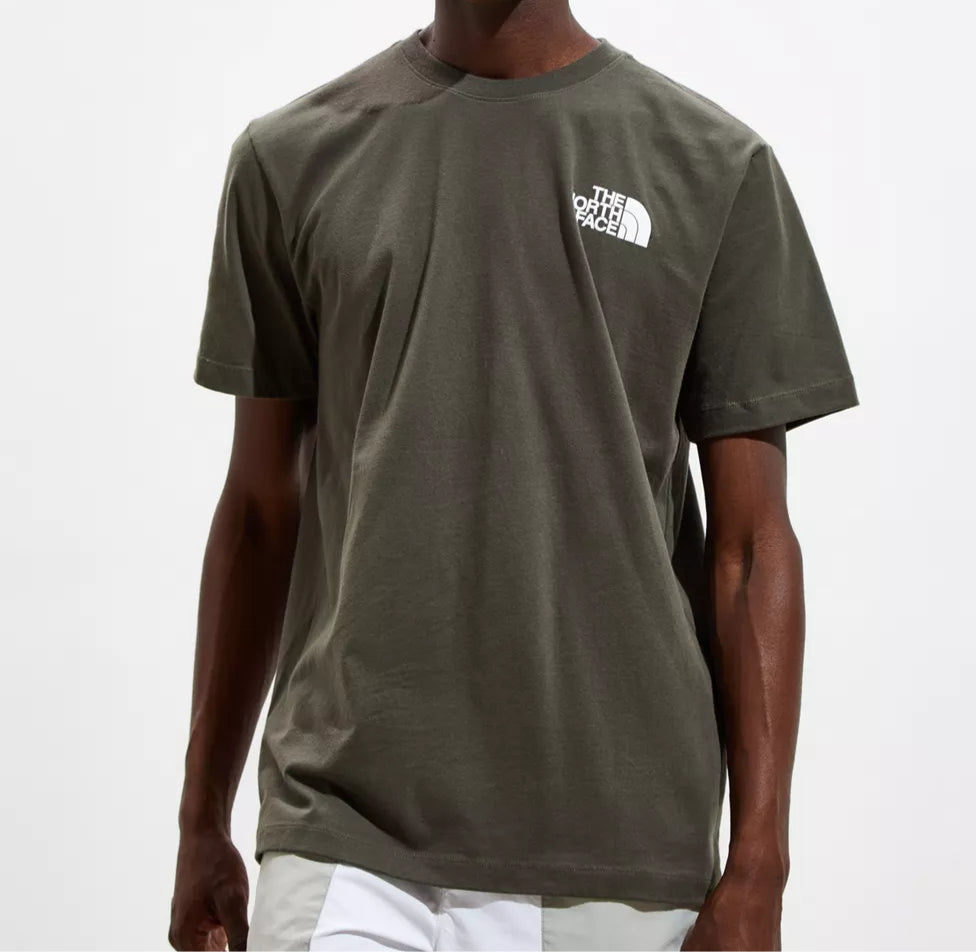 Remera North Face logo en espalda // verde