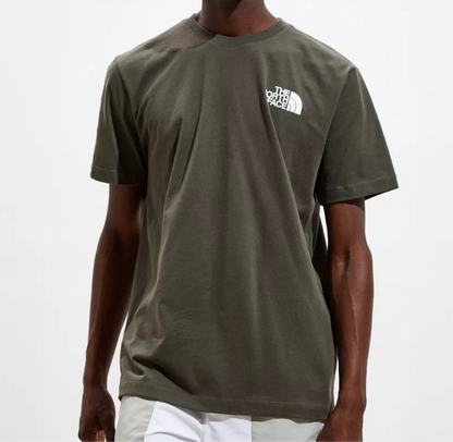Remera North Face logo en espalda // verde