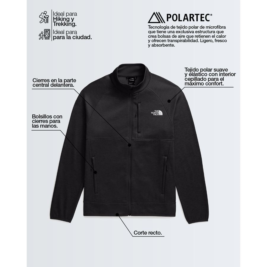 Medio cierre North Face neopreno y polar por dentro hombre // negro