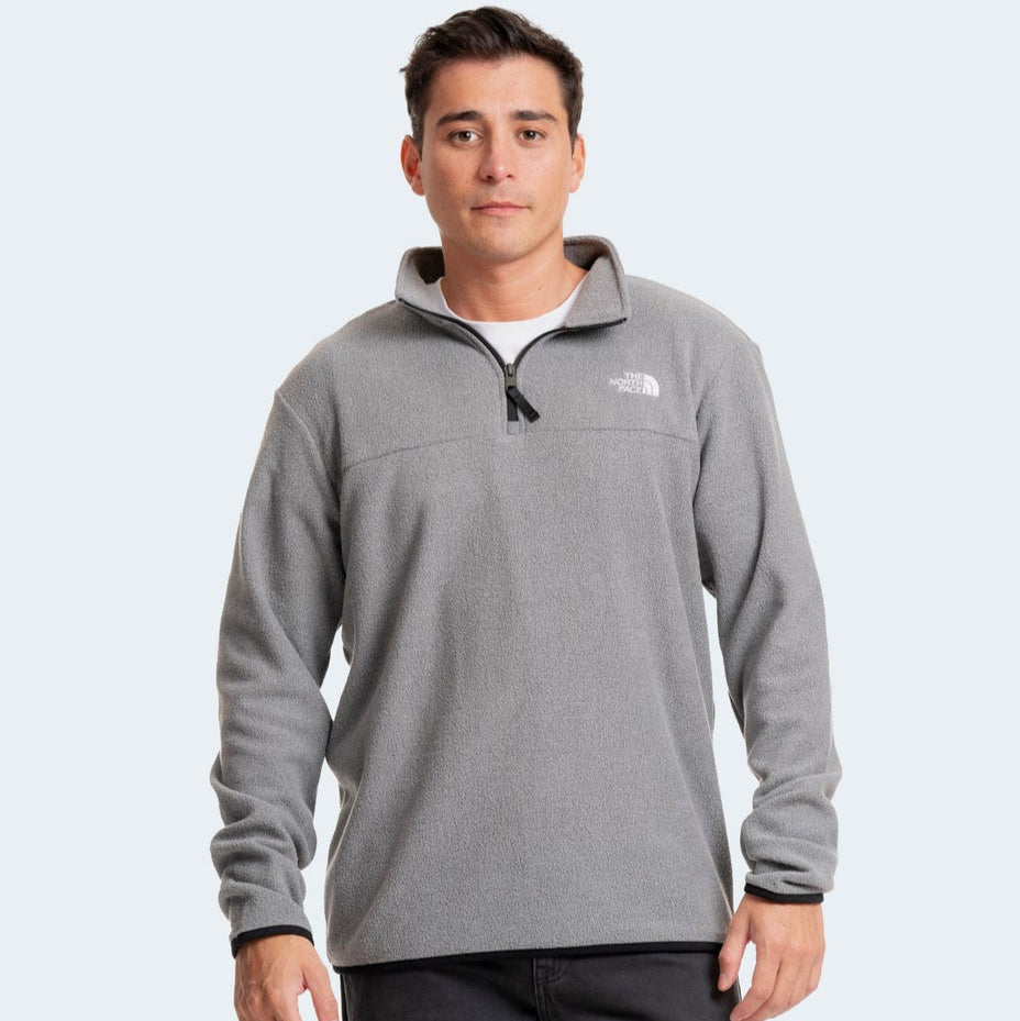 Buzo medio cierre polar North Face // gris