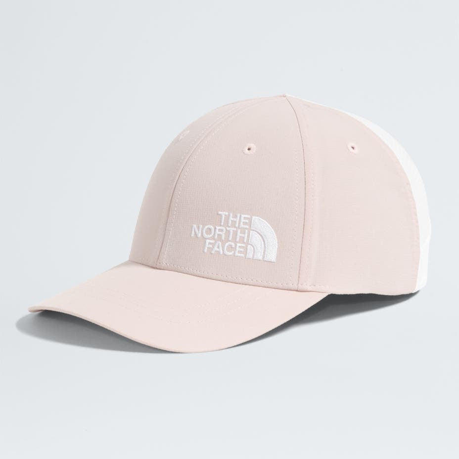 Gorro North Face // rosado y blanco