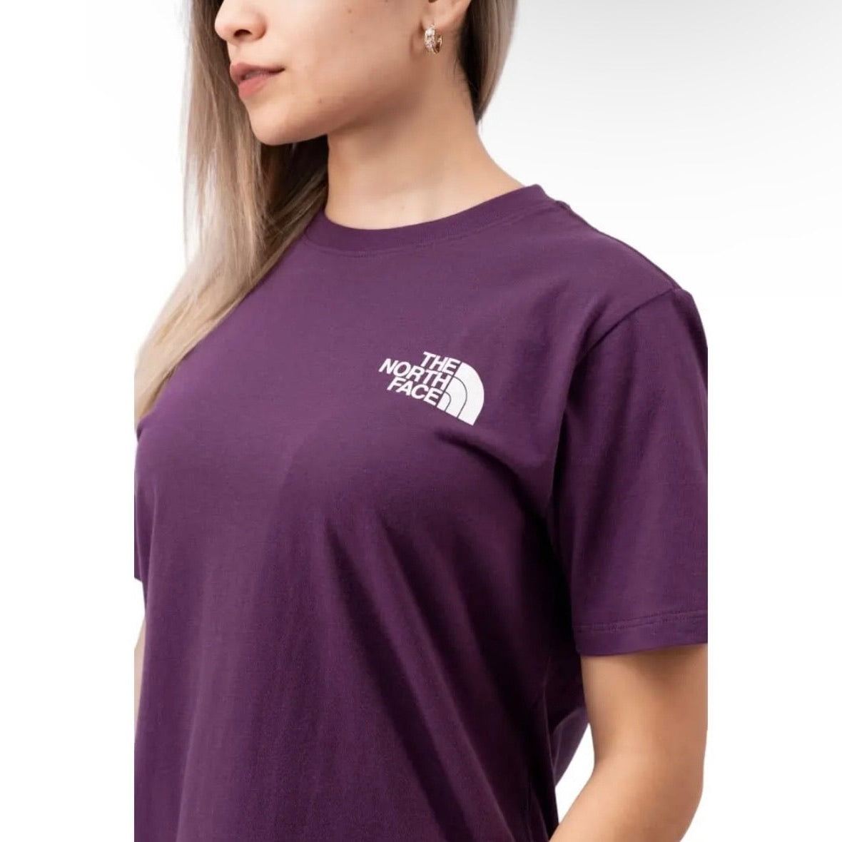 Remera North Face logo en espalda // Lila