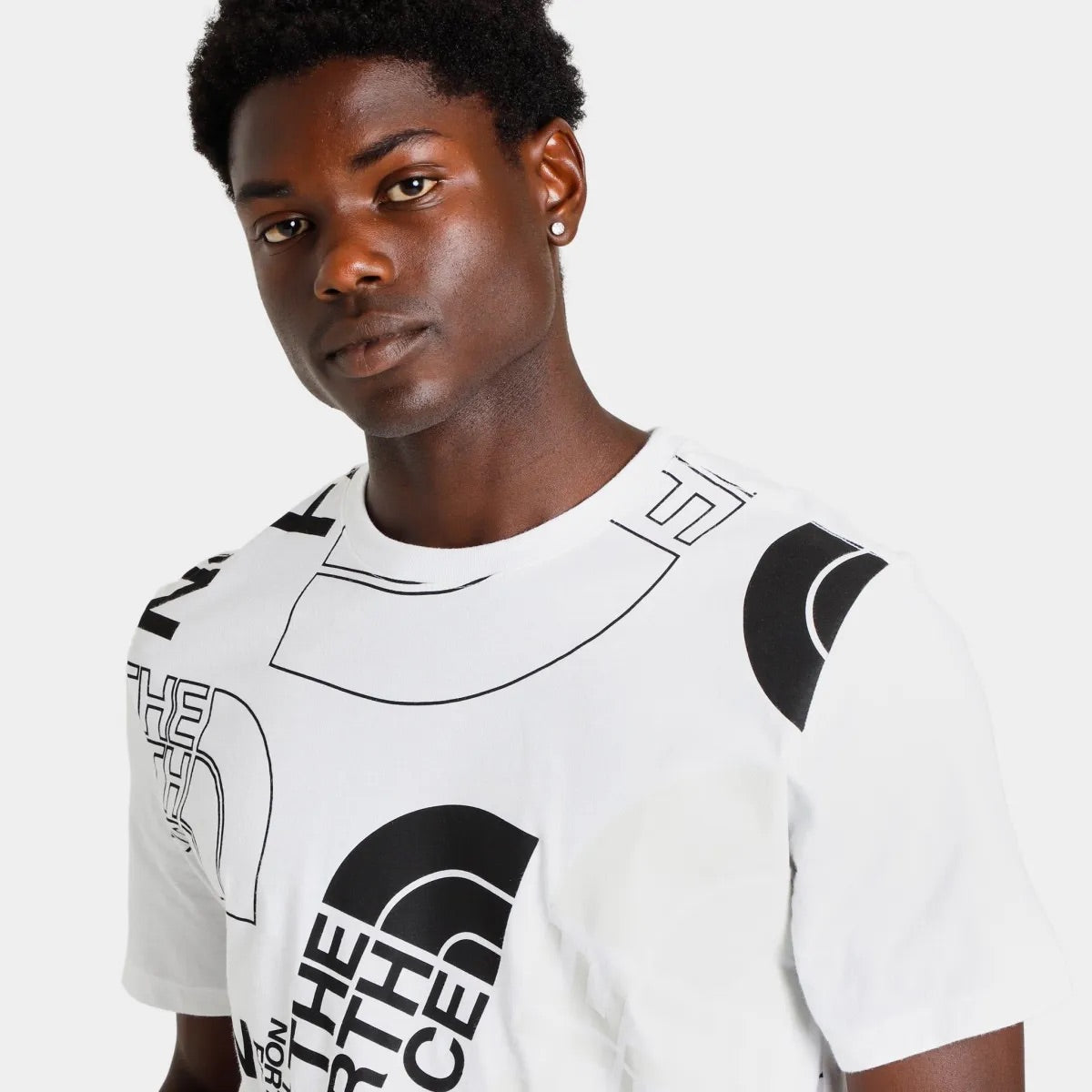 Remera North Face multilogo// blanca