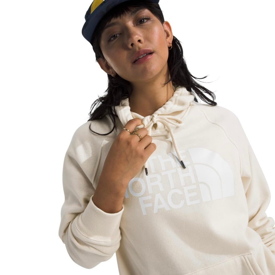 Hoodie North Face mujer logo adelante // Beige claro