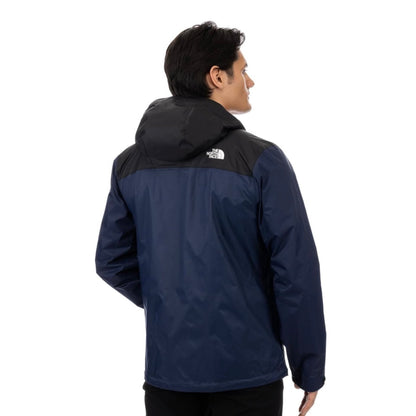 Campera impermeable North Face // azul y negro