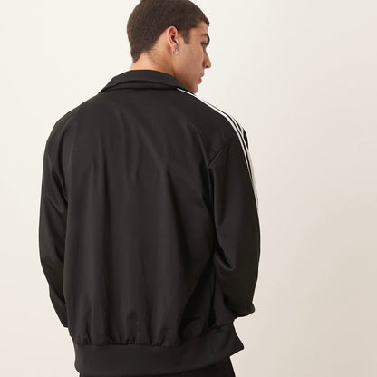Campera Adidas Originals tela satén deportiva // negra