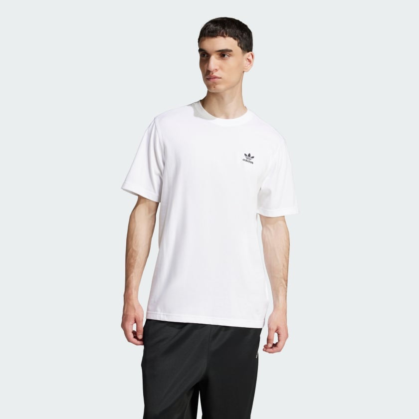 Remera Adidas Originals oversize clásica logo chico // blanca