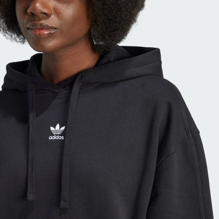 Hoodie Adidas Originals oversized con felpa por dentro // negro