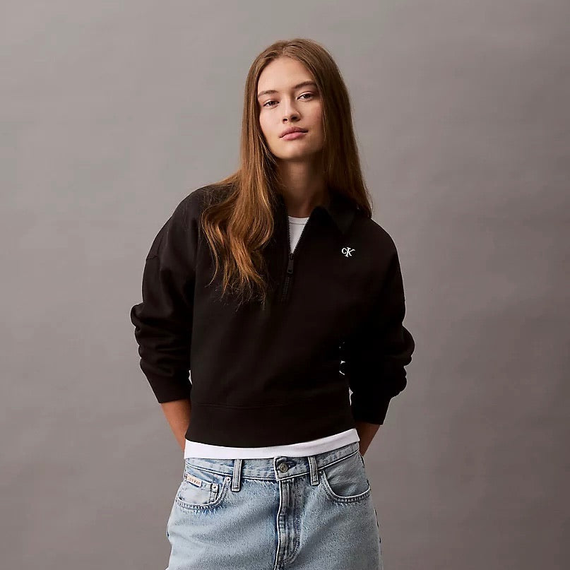 Medio cierre con cuello Calvin Klein // negro