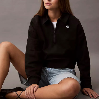 Medio cierre con cuello Calvin Klein // negro