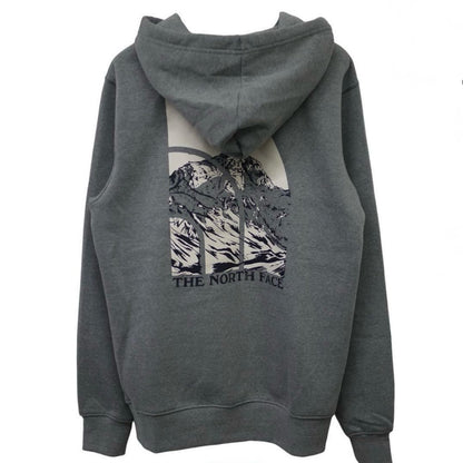 HOODIE North face logo mountain en espalda // gris